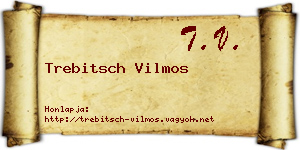 Trebitsch Vilmos névjegykártya
